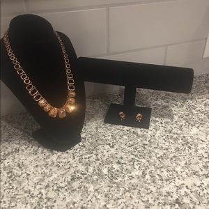 New Rose Gold Costume Necklace set